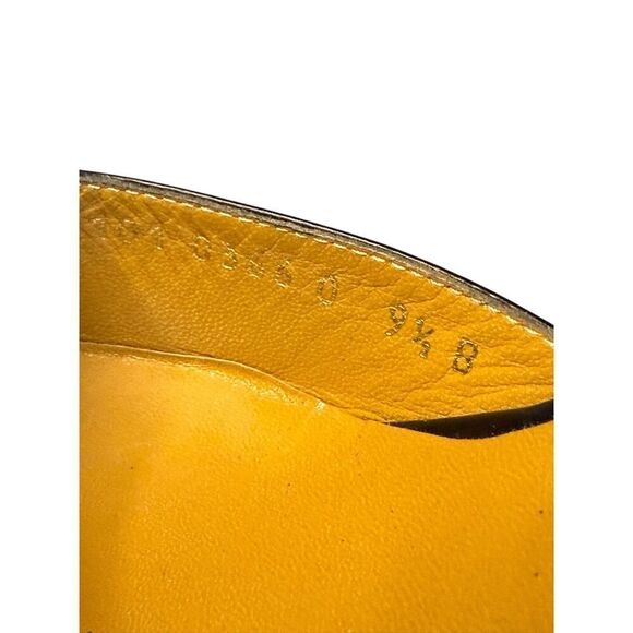 VTG Gucci Scarpa Aperta Pelle Ankle Strap Pumps Size 39.5/9.5 3.5" heel - Picture 11 of 13